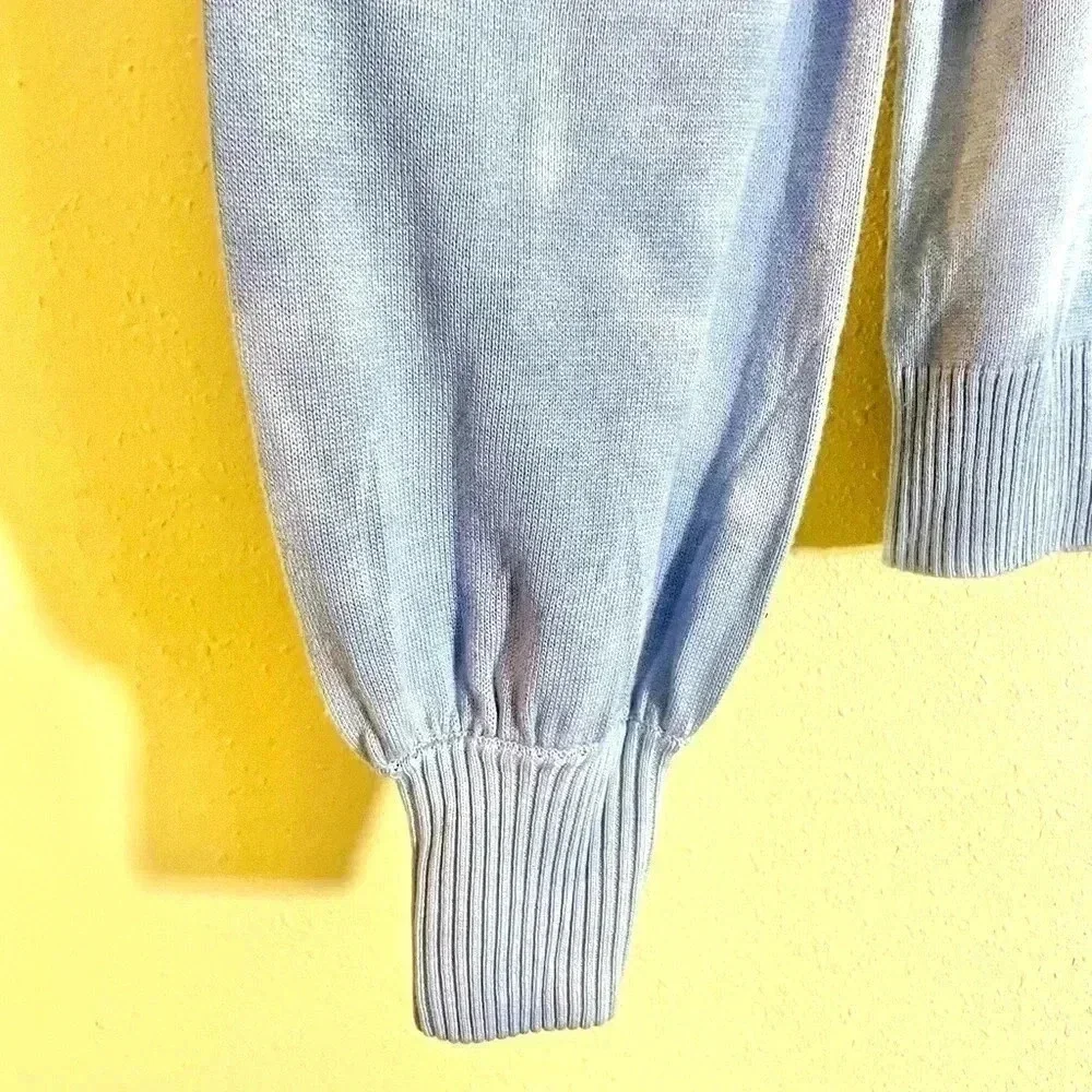Design History Sweater Women S Cold Shoulder Pads Sky Beach Combo Blue NEW - Picture 6 of 8